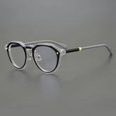 Kaylaa Vintage Acetate Glasses Frame Round Frames Southood Black-clear